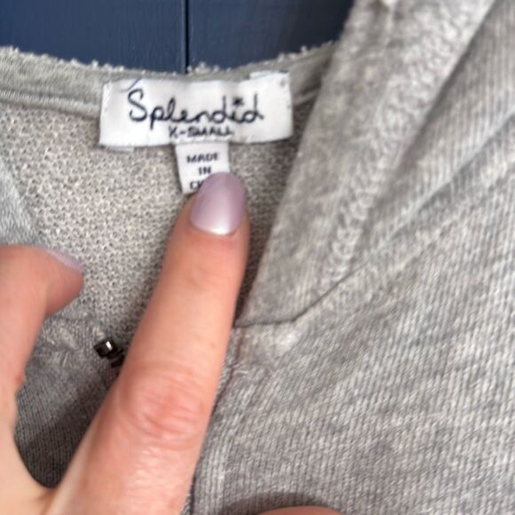 Splendid Cotton Full Zip Hoodie Size XS - Picture 2 of 5